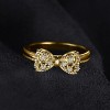 14k Yellow Gold Plated 925 Sterling Silver Rings for Women, Cubic Zirconia Promise Rings - 3 of 4