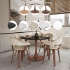 LeisureMod Bristol 35'' Modern Round Dining Table – Durable MDF Top and Wood-Transfer Cherry Steel Base for Kitchen, Dining Room, or Cafes - 4 of 4