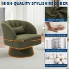 Nasitip Modern Accent Chair Teddy Bear Velvet Swivel Barrel Chair, 27.6" Round Upholstered Lounge Chair - 4 of 4