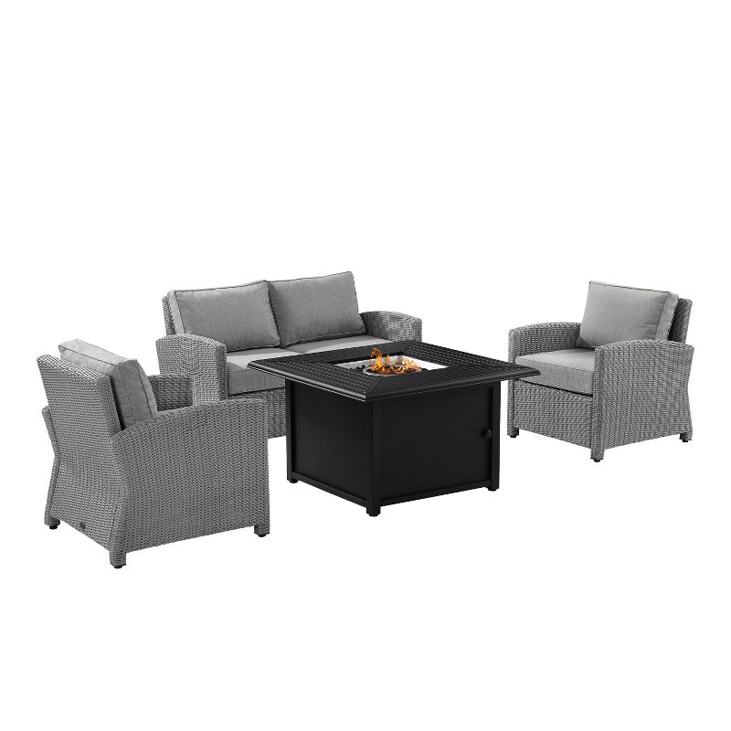 Bradenton 4pc Wicker Seating Set with Fire Table - Crosley
, 1 of 17