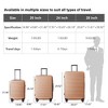 NAYSAYE Luggage ABS Hardshell 3 Piece Spinner Set with TSA Lock and Nested Design for Travel, Champagne, 20.67"*11.61"*29.92" - 3 of 4