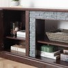 70" Modern TV Stand with 2-Door Storage, Faux Stone Media Console Cabinet, Large Entertainment Center - 3 of 4