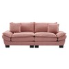 Corduroy Sofa Sleeper Couch Loveseat Sofa with Pillows Comfy Upholstered Deep Seat Sofa for Bedroom,Living Room,Apartment,Office,Dorm-Pink Corduroy - 2 of 4
