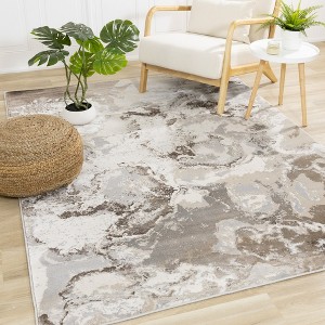 Rug Branch Classic/Traditional Border, Classic Taupe Indoor Area Rug - 1 of 4