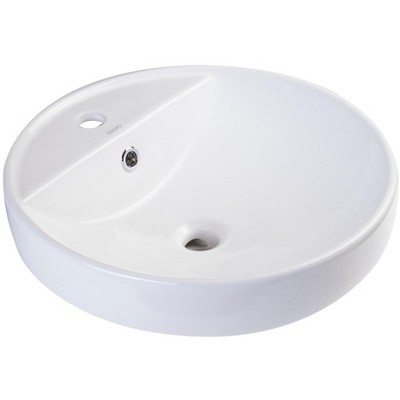 ALFI EAGO BA141  18Inch ROUND CERAMIC ABOVE MOUNT BATHROOM BASIN VESSEL SINK