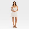Women's Embroidered Crepe Mini A-Line Dress - Wild Fable™ - 3 of 4