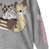 Tasty Peach Kekitsu Eating Sweets Crew Neck Long Sleeve Athletic Heather Youth Tee - 3 of 3