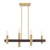 Livex Lighting Helsinki 4 - Light Chandelier in  Satin Brass/Bronze - 3 of 4