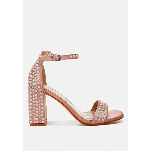 Klebba Pearls Embellished Satin Sandals Women - 1 of 4