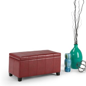 NicBex Faux Leather Storage Ottoman Bench,Storage Ottoman with Stitched Design and Nailhead Trim,Modern Storage Bench for Living Room,Bedroom - 1 of 4