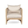 Christopher Knight Home Hayate Boho Patio Acacia Wood Woven Rope Club Chair with Lightweight Concrete Side Table - 4 of 4