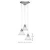 Toltec Lighting Europa 3 - Light Pendant in  Brushed Nickel with 7" Gold Ice Shade - 2 of 2