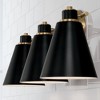 Capital Lighting Bradley 3 - Light Vanity in  Aged Brass, Black - 3 of 4