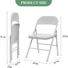 coucheta Meta lFolding Chairs Set of 2,Portable Kitchen Chair 
Foldable ，350lb Weight - 3 of 4