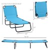 TIRAMISUBEST 5-Position Adjustable Folding Chaise Lounge Chair - Sky Blue Outdoor Recliner with Steel Frame for Pool, Beach & Patio - 4 of 4