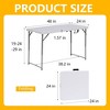 SUGIFT 4ft Portable Plastic Folding Tables for Home Garden Office Indoor Outdoor, White - 3 of 4