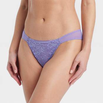 Women's Lace and Mesh Cheeky Lingerie Underwear - Auden™ Purple