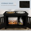 Kumasinova Large Dog Food Storage Container,Elevated Dog Bowls with Storage Cabinet Containing Large 37L Capacity,Raised Dog Bowl Stand - 4 of 4