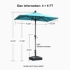 PURPLE LEAF Patio Umbrella Outdoor Table Umbrella Aluminum Frame Market Umbrella Sun Umbrella with 8 Sturdy Ribs - 4 of 4