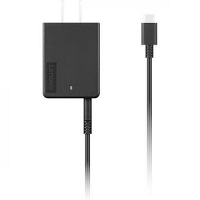 Lenovo 45W USB-C Ultraportable Adapter, AC Wall Charger for Laptops, Smartphones and Tablets, Indicator Light, Model No. WAH007, GX20U90488