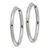 Chisel Stainless Steel Polished 3mm Hinged Hoop Earrings - 2 of 4