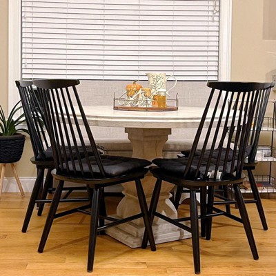 Harwich High Back Windsor Dining Chair Black Threshold Farmhouse Style Wood Frame Armless Target