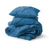 Peace Nest 3 Pieces Pinch Pleat Comforter and Pillowcases Set, Soft Lightweight Fluffy All Season Bedding Set - 2 of 4