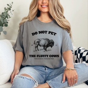 Simply Sage Market Yellowstone Fluffy Cows Garment Dyed Tee - 1 of 4