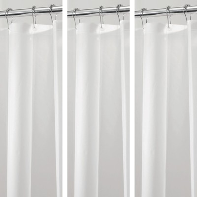 Mdesign Plastic Waterproof Peva Shower Curtain Liner For Bathroom, 3 ...