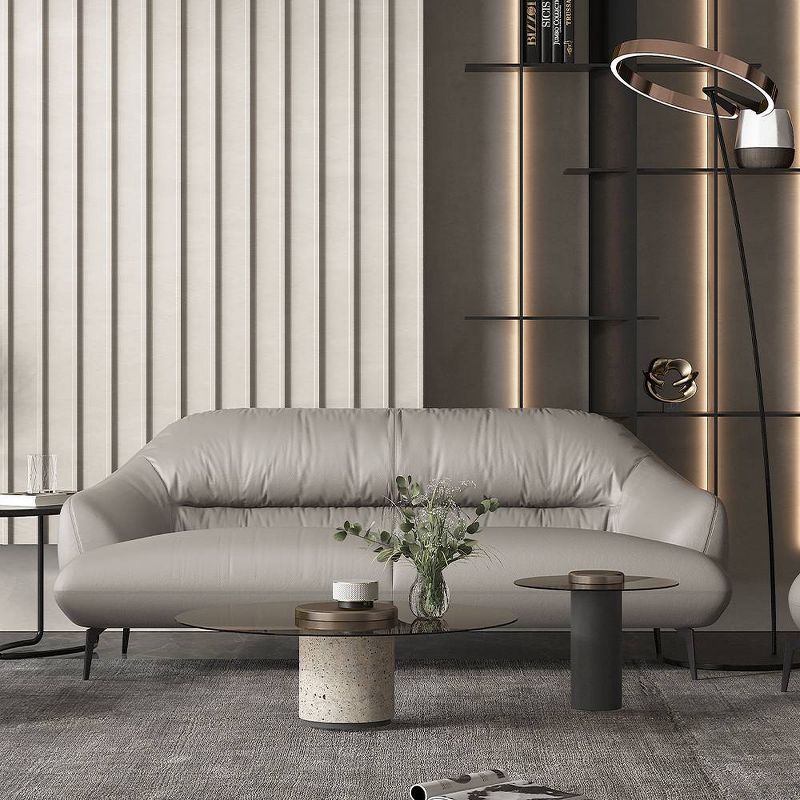 88&#34; Leonia Sofa Taupe Leather - Acme Furniture, 1 of 9