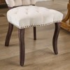 Sapphtopaz French Style Dining Chairs Set of 2 Upholstered Chair with Button Tufting and Nailhead Velvet Chairs for Dining Room, Living Room - 4 of 4