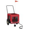 vidaXL Pet Bike Trailer Red and Black Oxford Fabric and Iron - 4 of 4