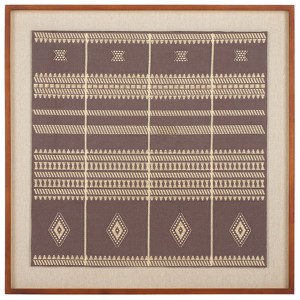 Zarra - 30" X 30" - Brown - Polyester/Linen/Wood/MDF/Glass - Framed Textile Art - WLA1902 - Safavieh - 1 of 4
