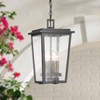 Minka Lavery Modern Outdoor Hanging Light Fixture Sand Black Damp Rated 16 1/4" Clear Seeded Glass for Post Exterior Porch Patio - 2 of 4