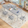 Kids Folding Table with Ultra Soft Padded Cushion, Portable Toddler Activity Table Only, No Chairs Included, Classroom Dining - 3 of 4