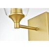 Elegant Lighting Gianni 1 light Chrome and Clear Bath Sconce - 3 of 4