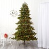 Nearly Natural 7.5-ft Yukon Mountain Fir Artificial Christmas Tree with 600 Clear Lights, Pine Cones and 1740 Bendable Branches - 3 of 4