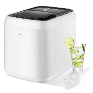 Costway Portable Countertop Ice Maker Machine 35Lbs/24H Self-Clean w/ Ice Basket & Scoop - 1 of 4
