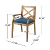 PAGED Wood Outdoor Dining Chairs Set of 2 Patio Chairs All Weather Use for Poolside, Garden, Backyard - 4 of 4