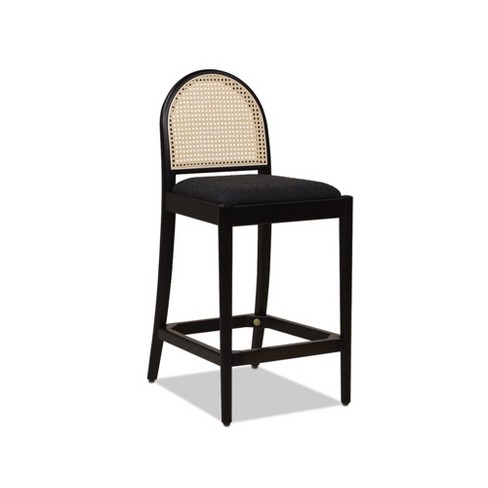 Rattan bar stool black hot sale