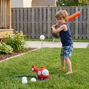 The Lakeside Collection Baseball Helicopter Water Sprinkler 2-In-1