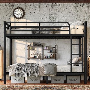 Kumasinova Metal Bunk Bed – Heavy-Duty Steel Bed Frame with 2-Side Ladders & Under-Bed Storage, Noise-Free Design Bunk Bed for Teens and Adults - 1 of 4