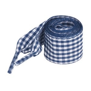 INSPIRE CHIC Wide Flat Checkered Fabric Ribbon Plaid Fantastic Shoe Laces for Sneaker Sport Shoes 2 Pairs - 1 of 4