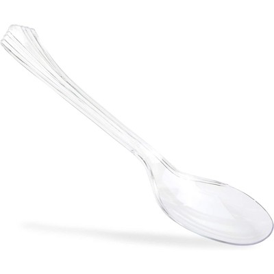 Set of 16-10" Clear Plastic Serving Spoons 