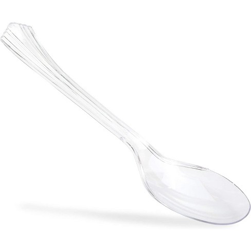100 x Disposable White Plastic High Quality Spoons For Party Wedding Cutlery 