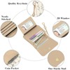 Clotth Womens Wallet RFID Blocking Slim Wallet for Women - Floral Vegan Leather Card Holder w/ 6 Slots, ID Window & Keychain - 4 of 4