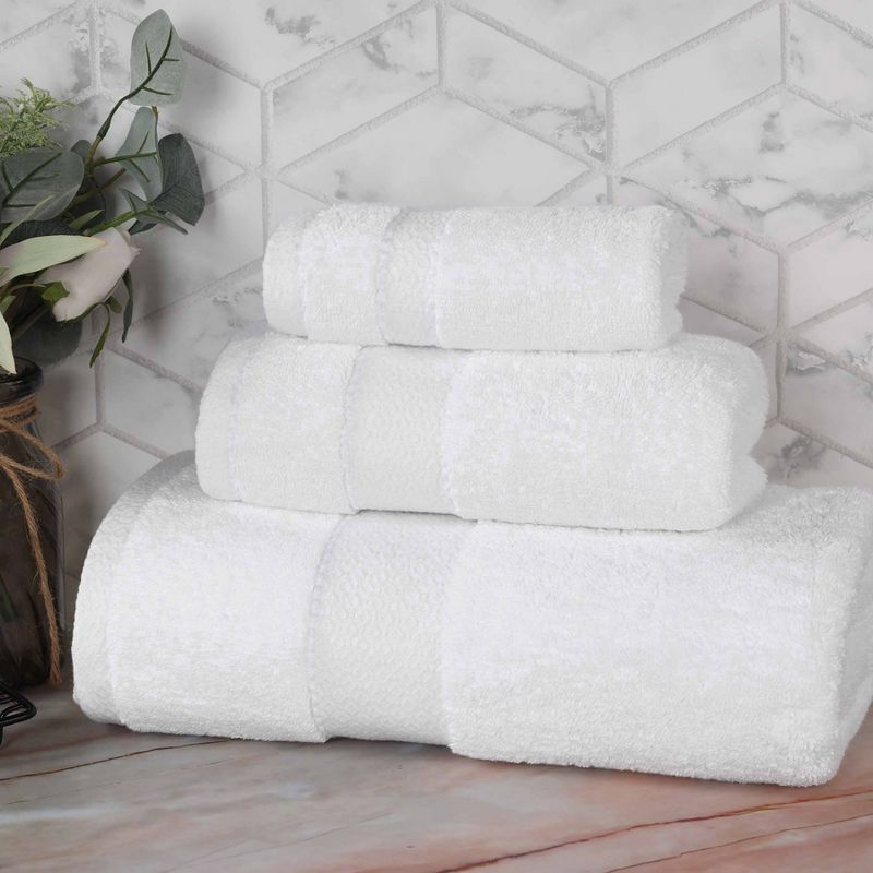 Cotton Heavyweight Ultra-Plush Luxury 3 Piece Towel Set by Blue Nile Mills, 2 of 9