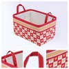 REGALWOVEN Cotton Collapsible Sturdy Handle Lightweight Open Storage Bins 1 Pcs - 2 of 4