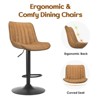NicBex Adjustable Height PU Leather Bar Stools Set of 2,Swivel Counter Height Bar Stools with Backrest,Bar Chairs for Kitchen Island,Home Bar - 4 of 4