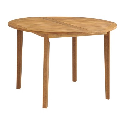 Photo 1 of Manchester 29 Acacia Wood Round Outdoor Dining Table - Natural - Alaterre Furniture